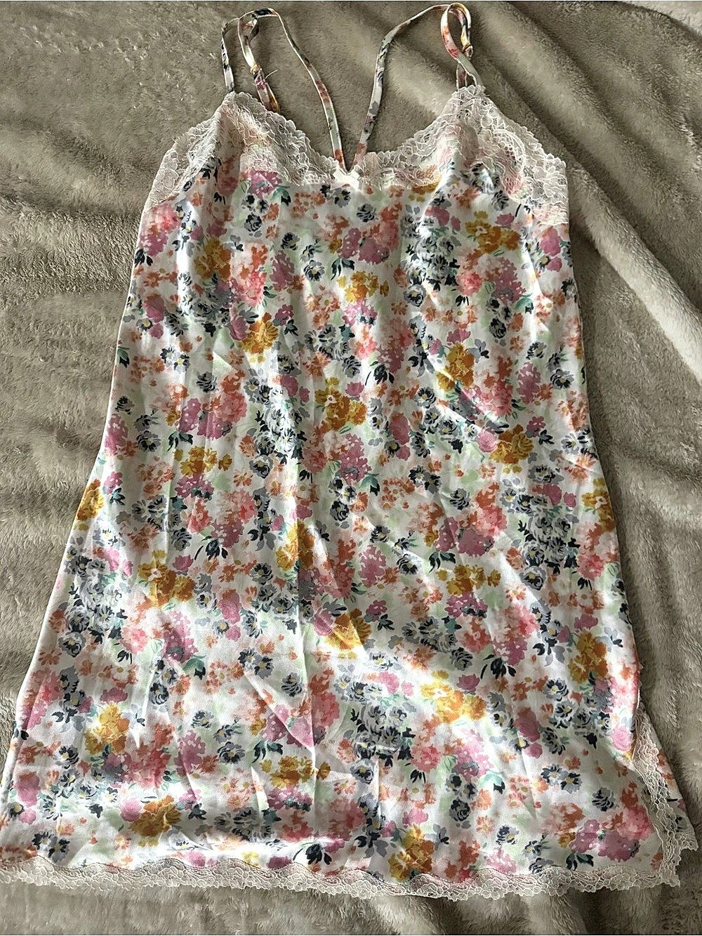 Victoria's Secret Floral Lace Camisole Pink & White Medium NWT